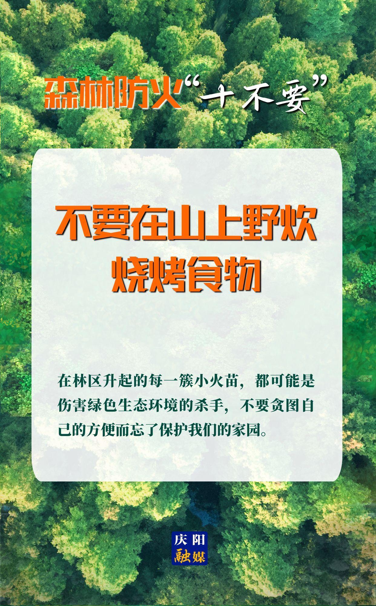 【微海報】森林防火“十不要”③丨不要在山上野炊、燒烤食物
