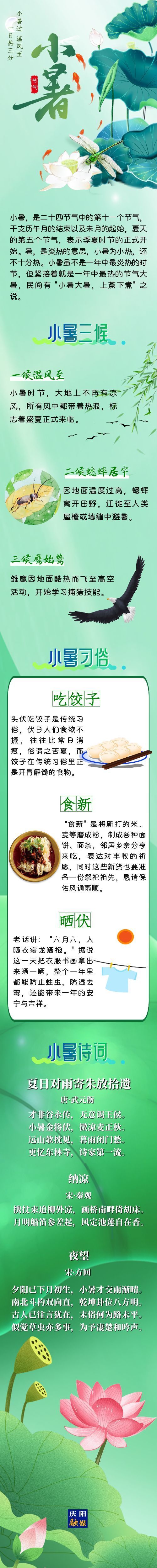 今日小暑丨倏忽溫風至，因循小暑來