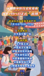 慶陽市中醫(yī)藥文化夜市將于7月15日正式“出攤”